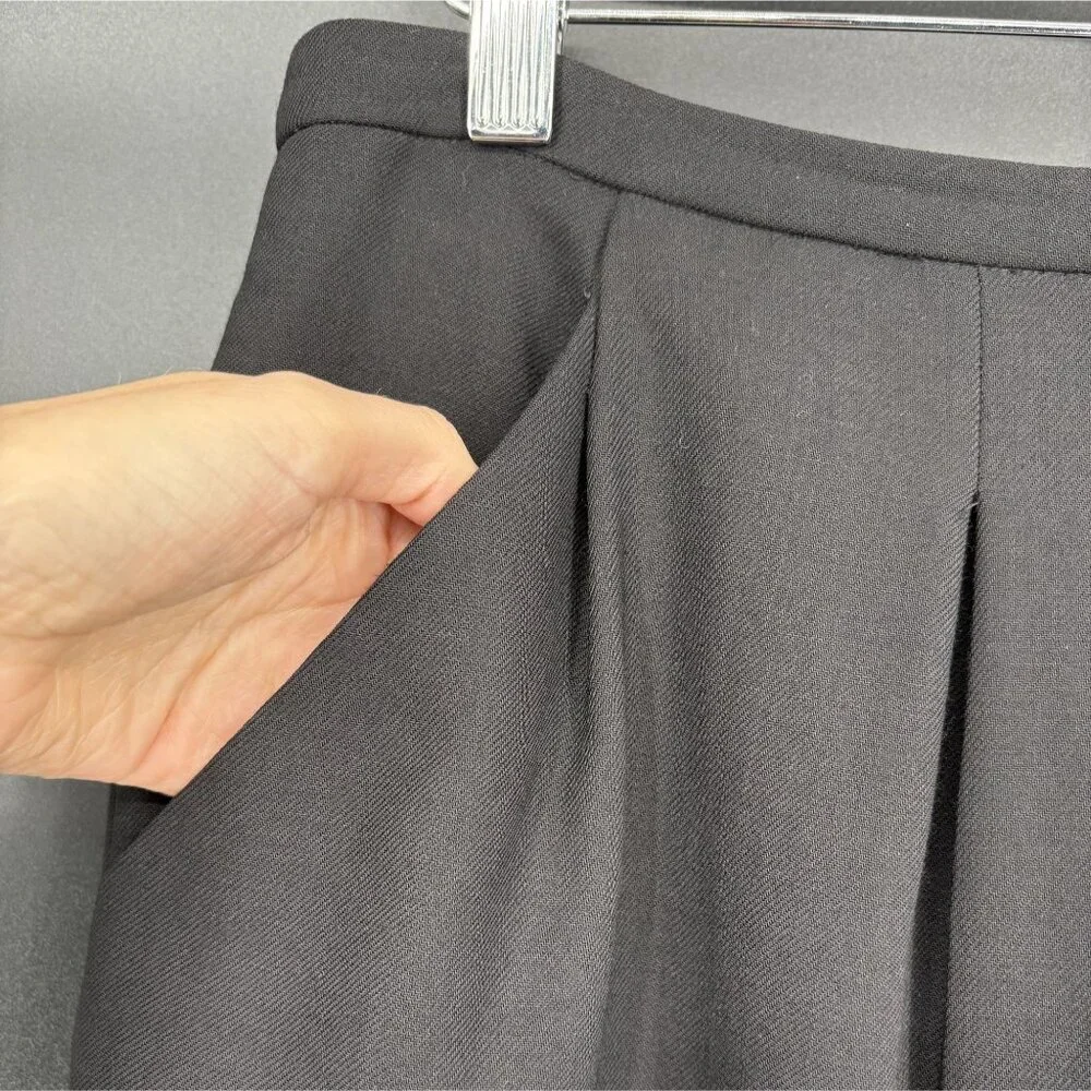 J. Crew Womens Wool Career Skirt Size 4 Black Above the Knee Office Professional